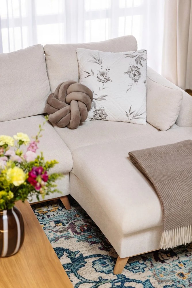 Béžová rozkladacia pohovka do "U" Miuform Scandic Lagom, ľavý roh