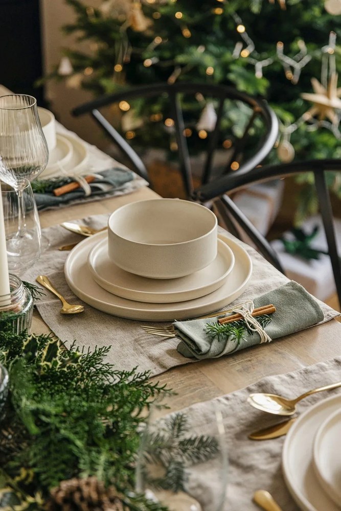 18-dielna súprava béžovej kameniny Bonami selection Malia