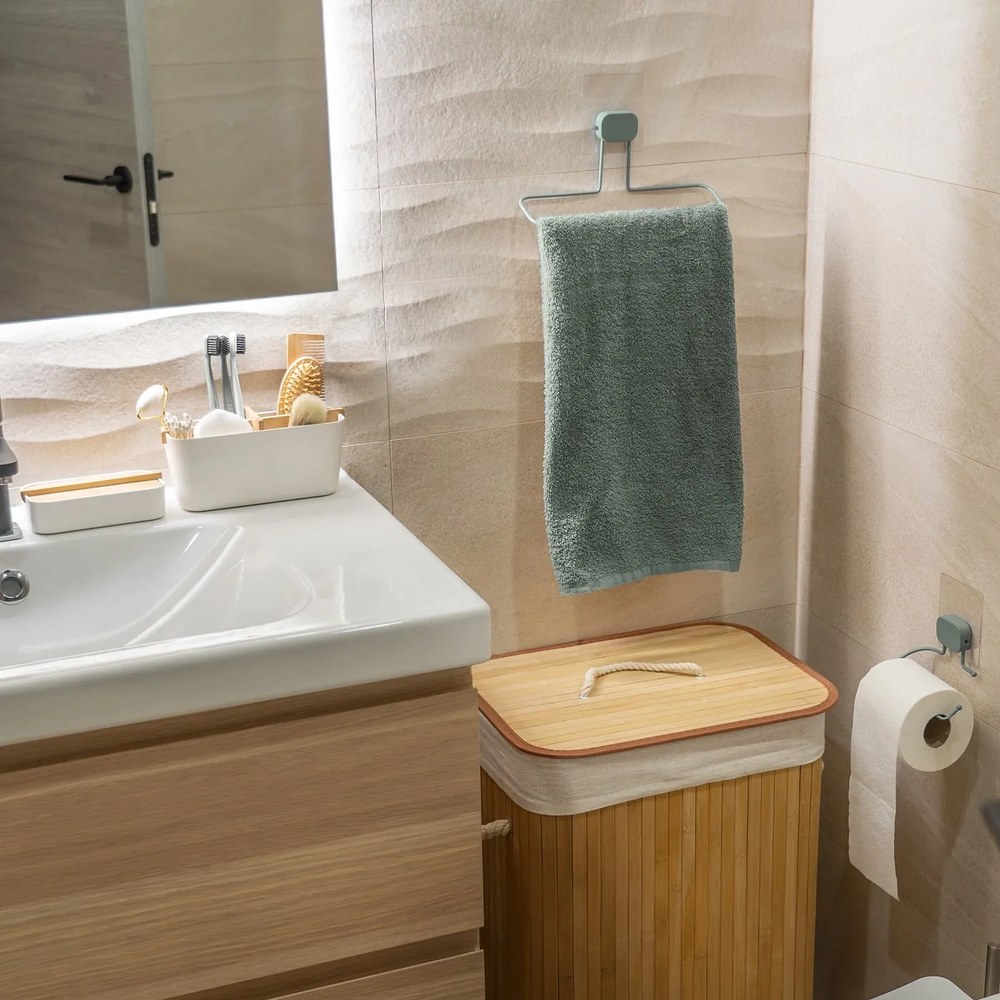 Bambusový kôš na bielizeň v prírodnej farbe 78 l Bamboo – Compactor