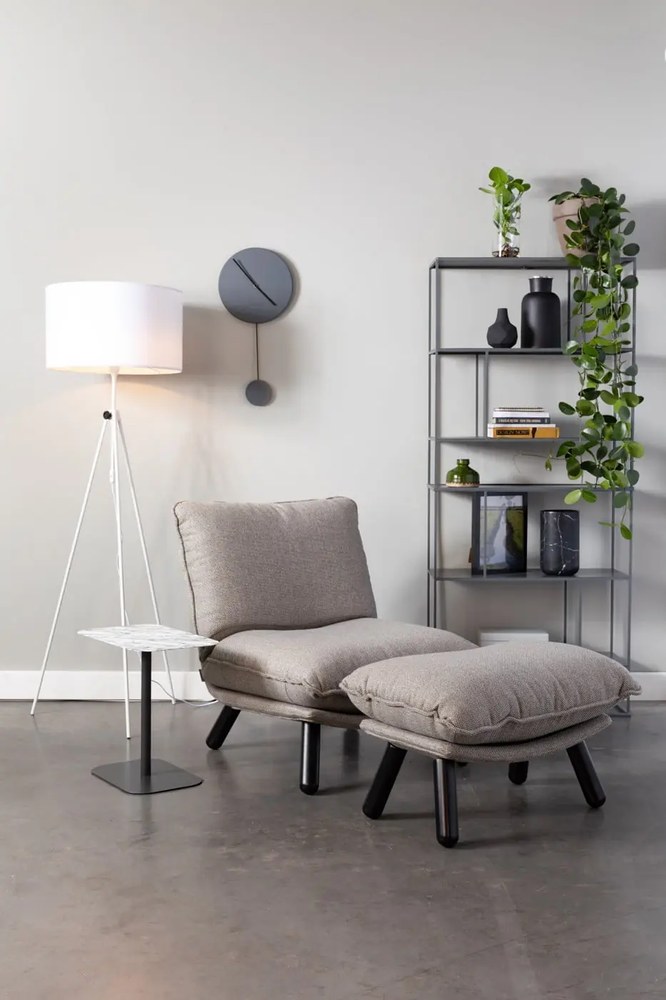 Sivé nástenné hodiny Zuiver Minimal