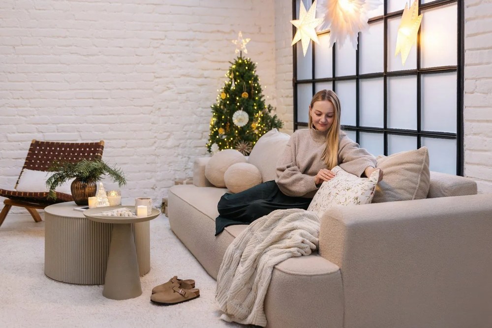 Obliečka na vankúš s vianočným motívom 40x60 cm – Linen Tales