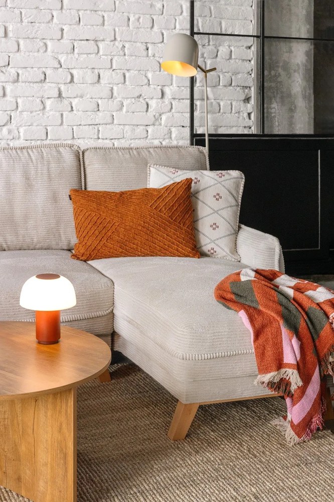 Oranžová hliníková LED stmievateľná stolová lampa (výška 22 cm) Harvest – Zone