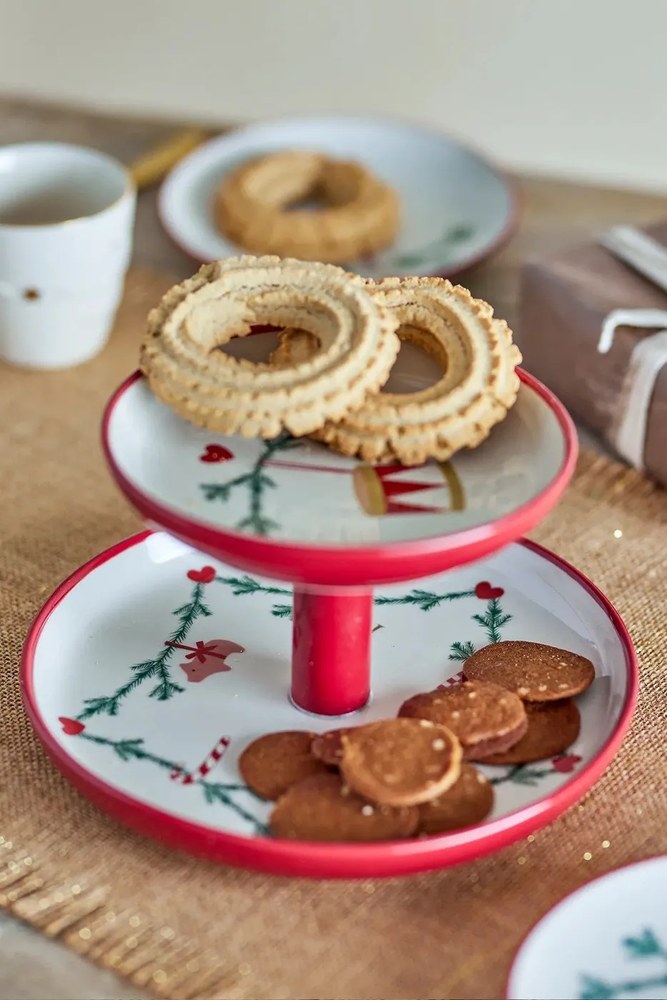 Etažér s vianočným motívom z kameniny Yule – Bloomingville