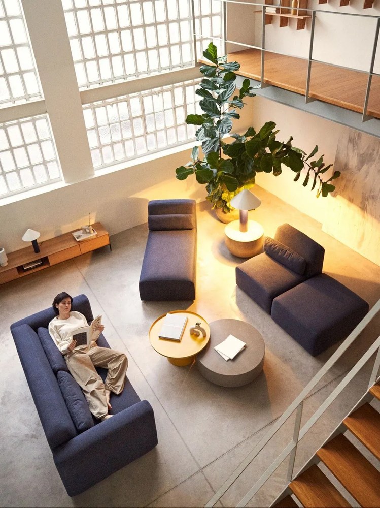 Tmavomodrý modul pohovky Neom – Kave Home