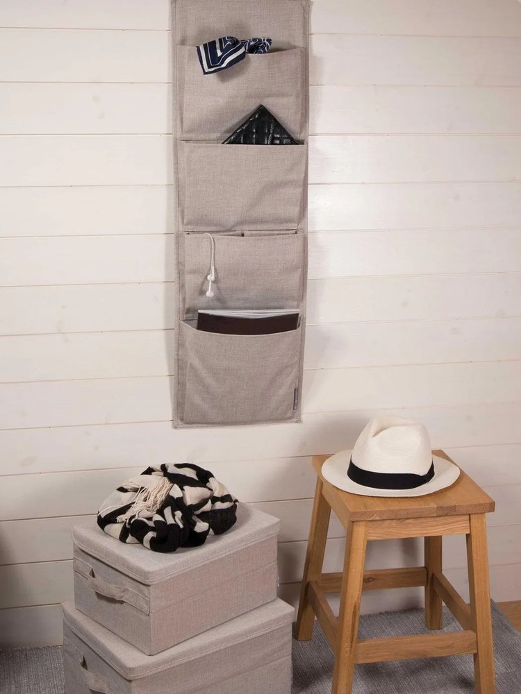 Béžový úložný box Bigso Box of Sweden Wanda, 30 x 20 cm