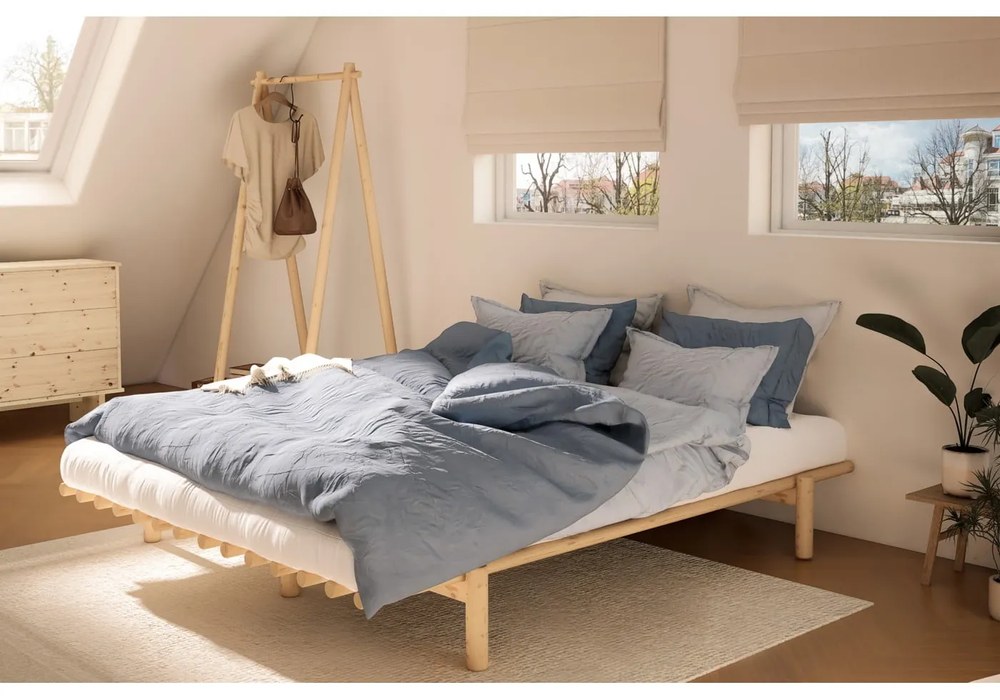 Biely stredne tvrdý futónový matrac 160x200 cm Comfort Natural – Karup Design