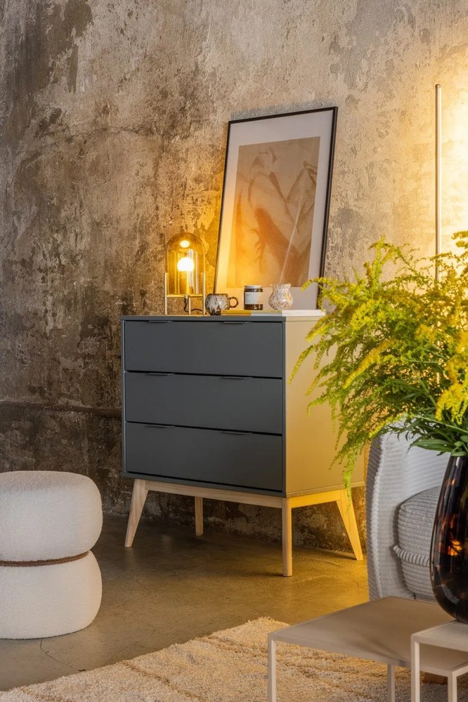 Biely taburet z textílie buklé Milford – House Nordic