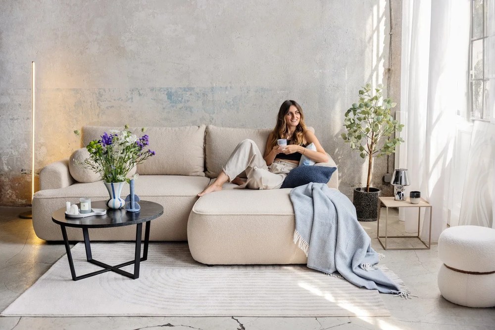 Modrý svietnik Bloomingville Bess, výška 22 cm