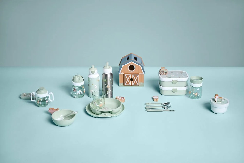 Svetlozelený tritanový detský hrnček 200 ml Little farm – Mepal