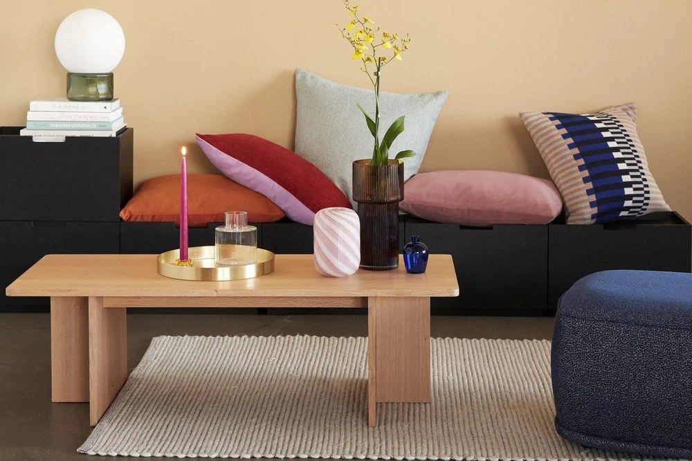 Béžový koberec Hübsch Poppy, 120 × 180 cm