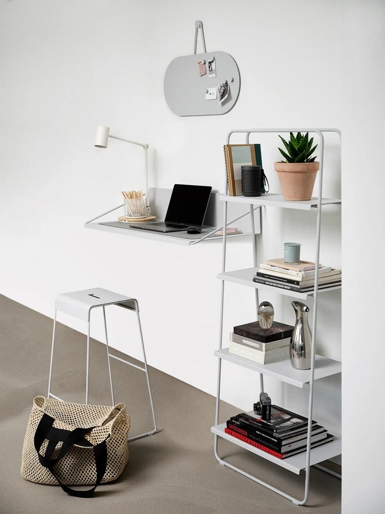 Svetlosivá kovová barová stolička A-Stool – Zone