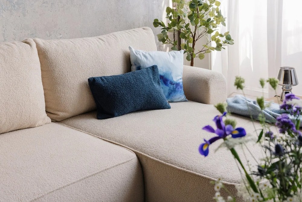 Béžová rozkladacia rohová pohovka z textílie buklé (pravý roh) Quinoa – Bonami Selection