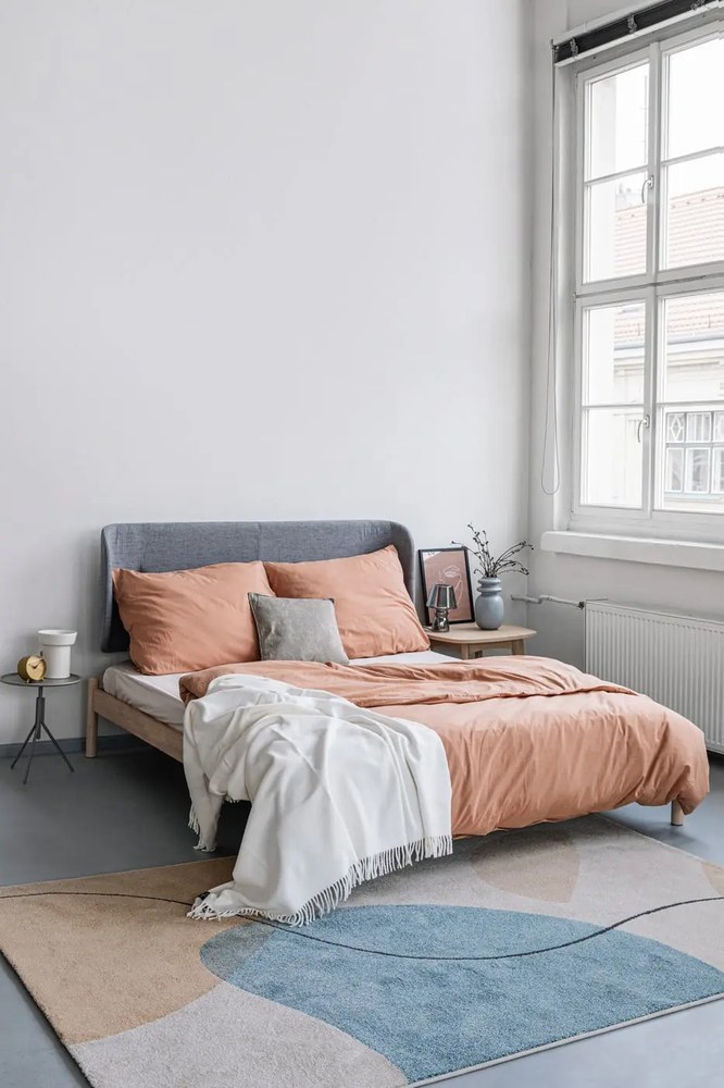 Modro-sivá keramická váza Kähler Design Kontur, výška 29 cm