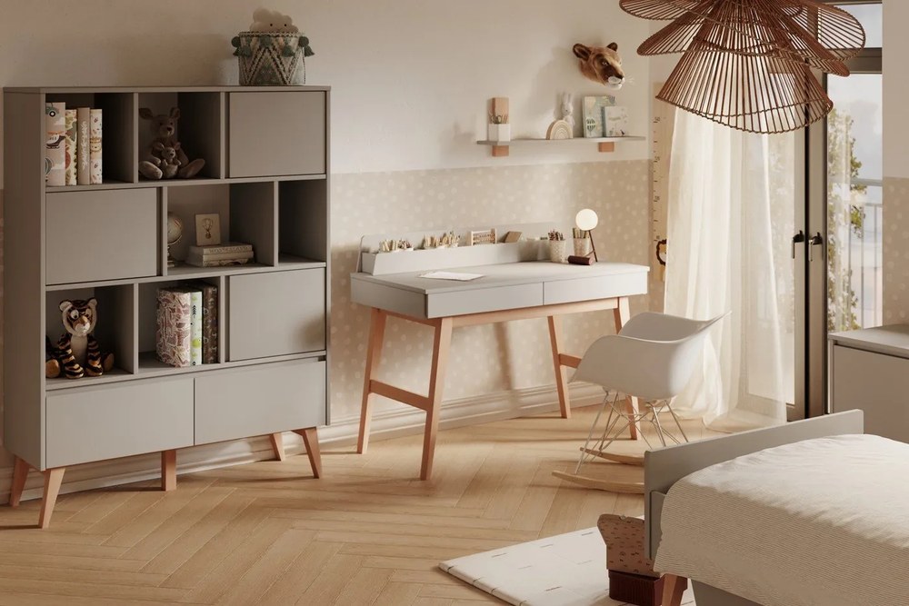 Detský písací stôl s bielou doskou 60x120 cm Swing – Pinio