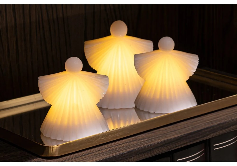 Biele svetelné dekorácie v súprave 2 ks ø 9 cm Asta – Sirius