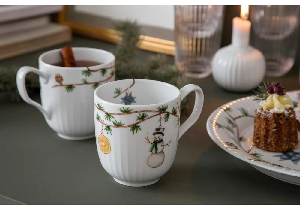 Biely porcelánový svietnik Kähler Design Hammershoi, ⌀ 7,5 cm