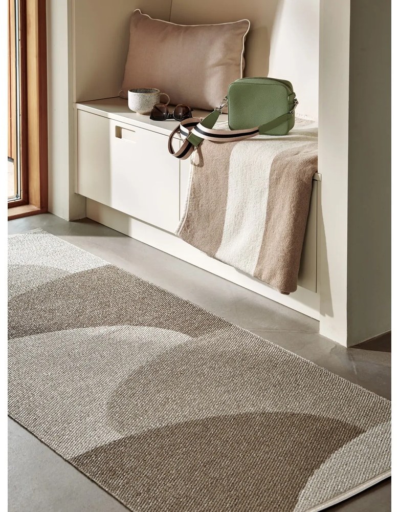 Béžový vnútorný a vonkajší behúň 70x180 cm Hill Dark Linen – Pappelina