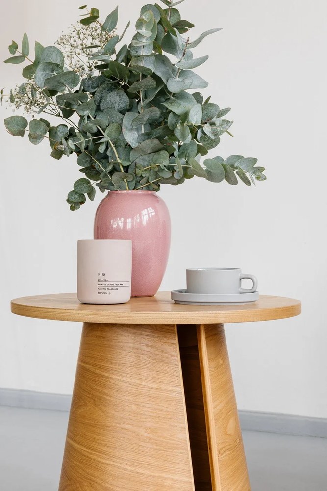 Okrúhly odkladací stolík v dekore duba ø 50 cm Cep – Teulat