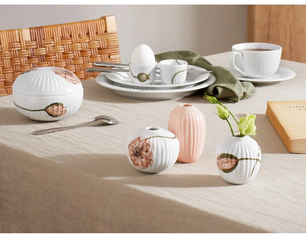 Biely porcelánový tanier Kähler Design Hammershøi Poppy, ø 27 cm