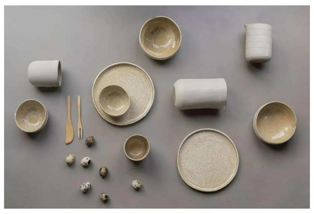 Béžové taniere v súprave 2 ks z kameňa ø 20 cm Sand Grain – Mette Ditmer Denmark