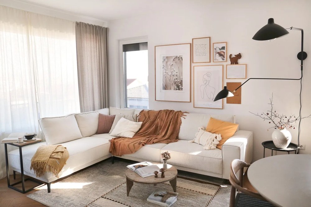 Bielo-béžová rohová pohovka (ľavý roh) Copenhagen – Scandic