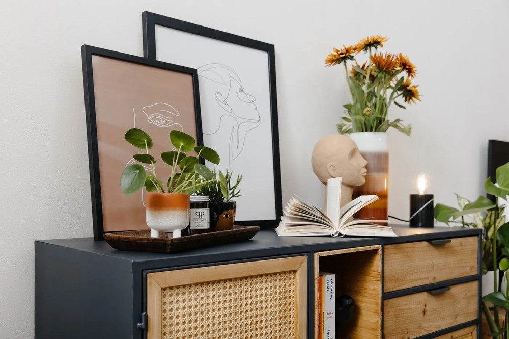 Pieskovohnedá dekoratívna soška PT LIVING Face Art, výška 28,4 cm