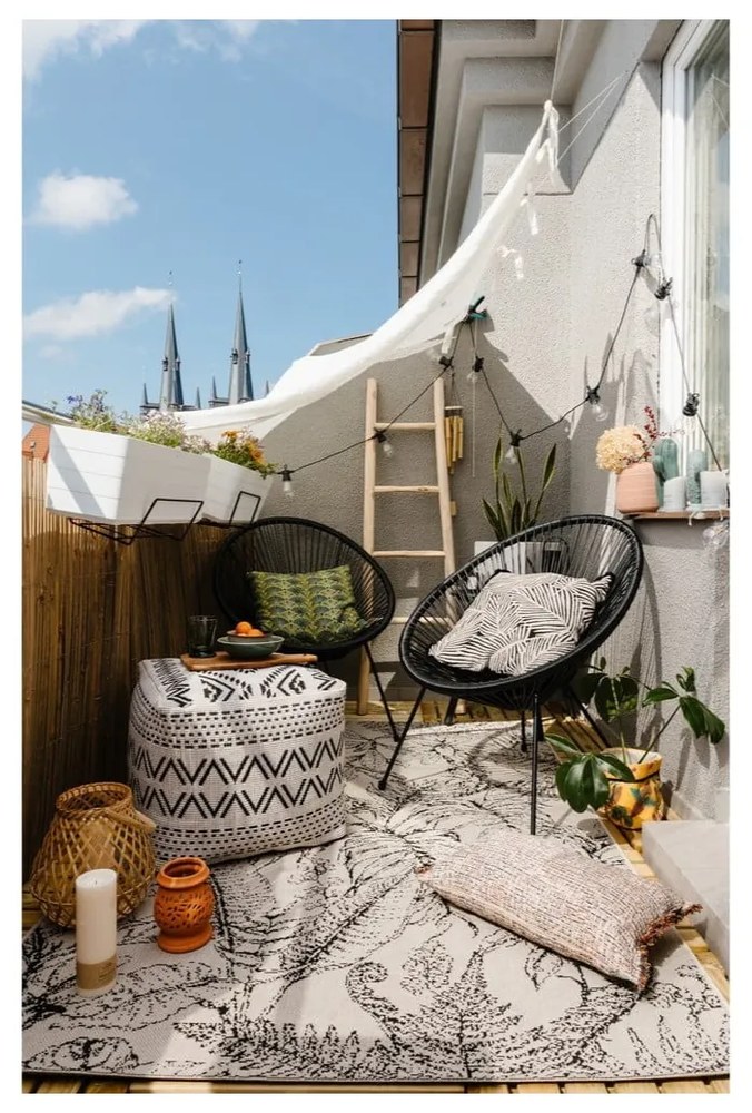 Čierne záhradné kreslo z umelého ratanu Bonami Selection Avocado