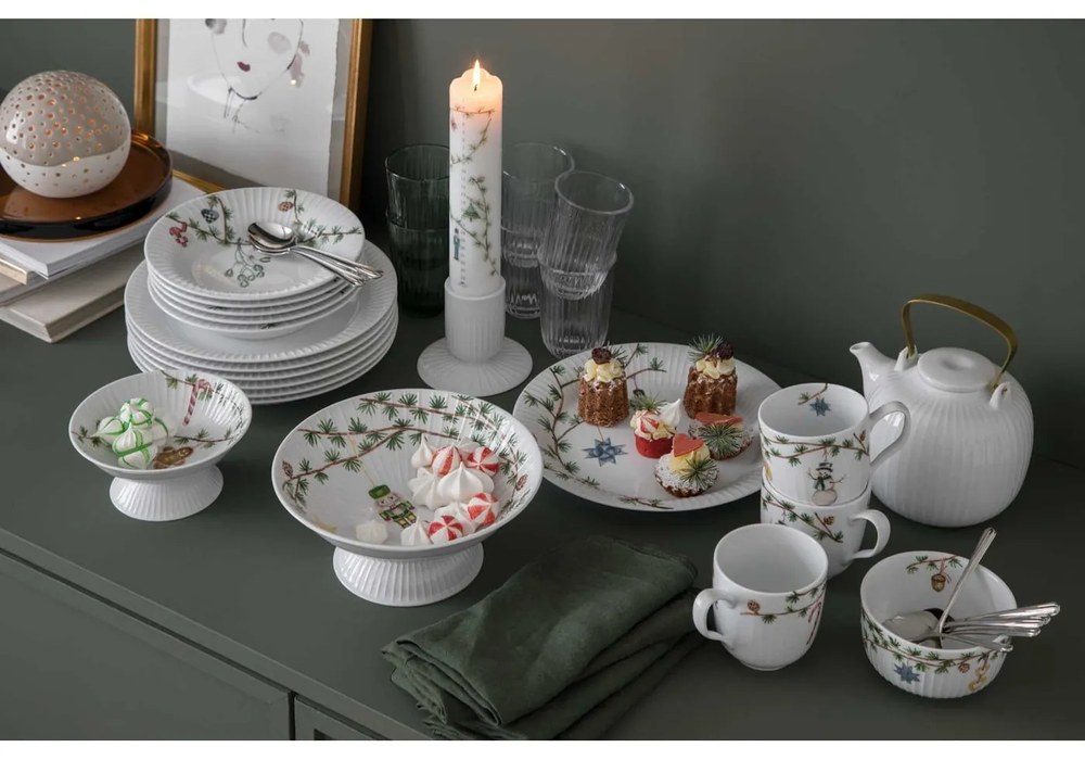 Biela porcelánová čajová kanvica Kähler Design Hammershoi, 1,2 l