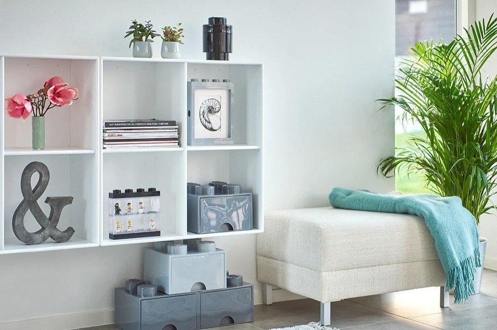 Sivý rámček na fotku LEGO®, 19,3 x 26,8 cm