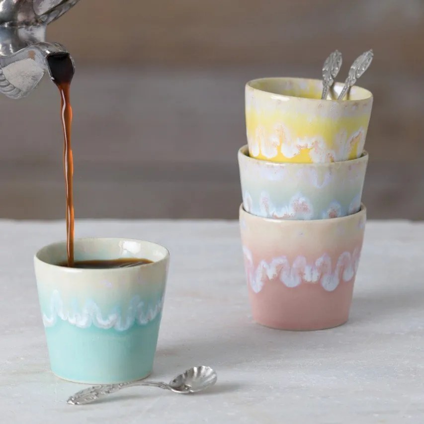 Ružová kameninová šálka na espresso Costa Nova Grespresso