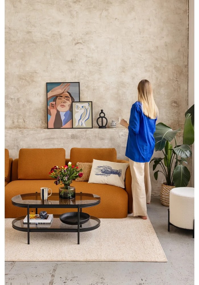 Čierno-biela kameninová váza Kähler Design Omaggio, výška 12,5 cm