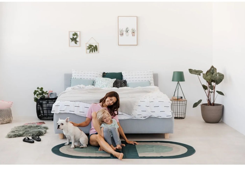 Svetlosivý pléd s podielom bavlny Euromant Ruby, 140 × 180 cm