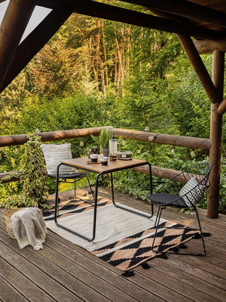 Súprava 2 černých záhradných stoličiek Bonami Selection Coco