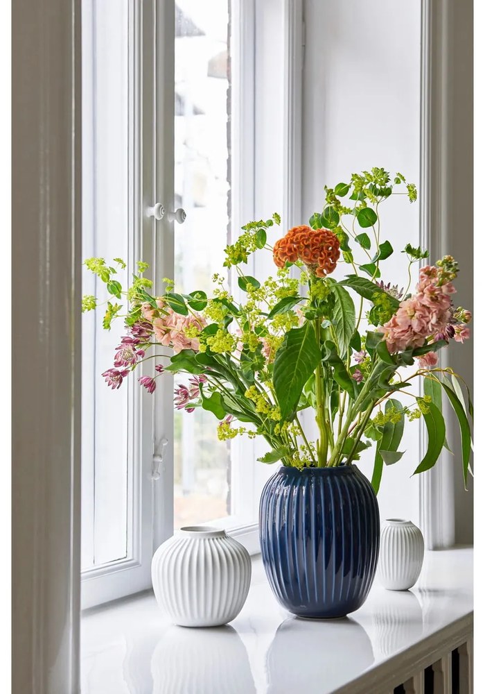 Biela kameninová váza Kähler Design Hammershoi, výška 12,5 cm
