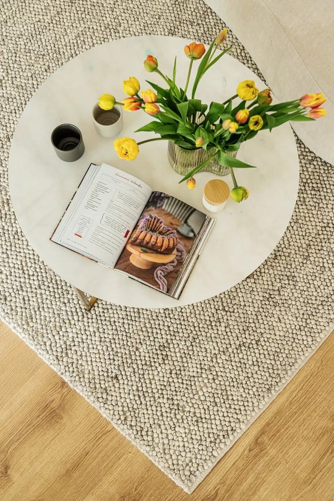 Svetlohnedá sklenená váza PT LIVING Wave, výška 18 cm