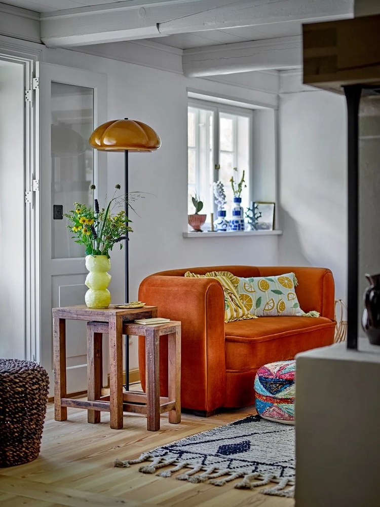 Odkladacie stolíky v súprave 2 ks z recyklovaného dreva 40x36 cm Galen – Bloomingville