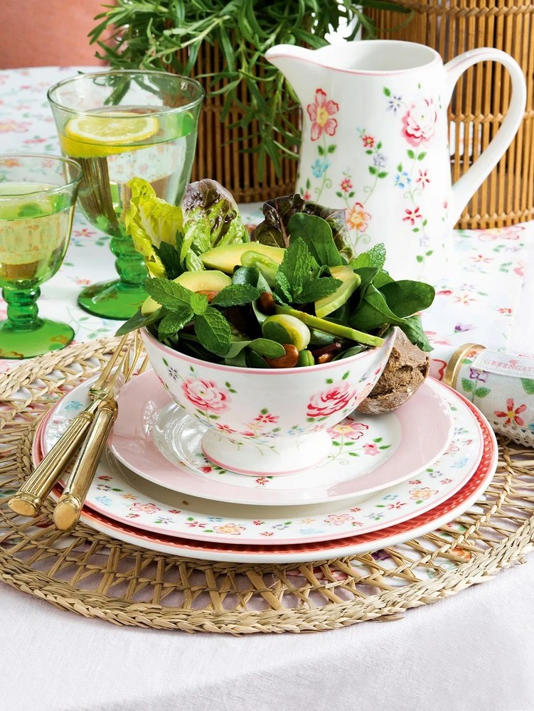 Porcelánový tanier Green Gate Columbine, ø 25,6 cm