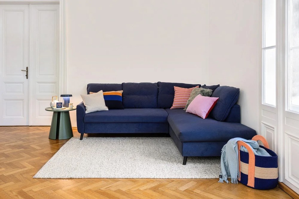 Modrá kovová stolná lampa Keen - Hübsch