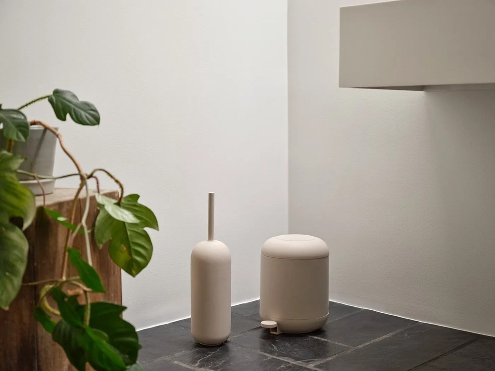 Béžová betónová WC kefa Sensu – Zone