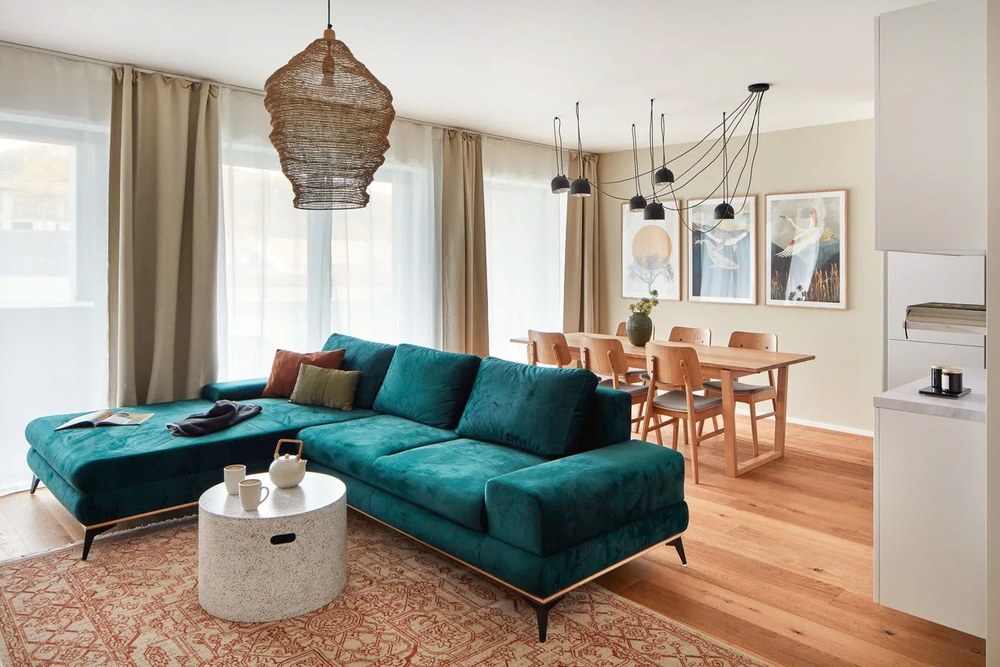 Prírodný jedálenský stôl v dubovom dekore Rowico Colonsay, 215 x 96 cm