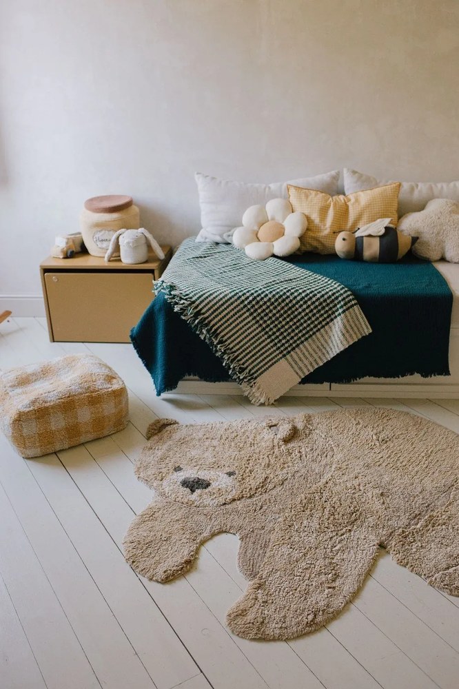 Okrovožltý detský puf Vichy Honey – Lorena Canals