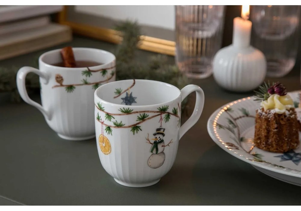 Biely porcelánový svietnik Kähler Design Hammershoi, ⌀ 7,5 cm