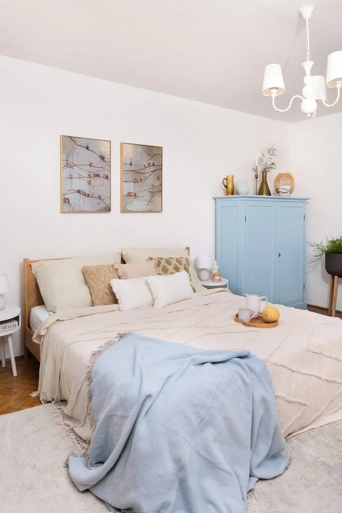 Krémovobiela bavlnená prikrývka na dvojlôžko 250x260 cm Sahara - Tiseco Home Studio