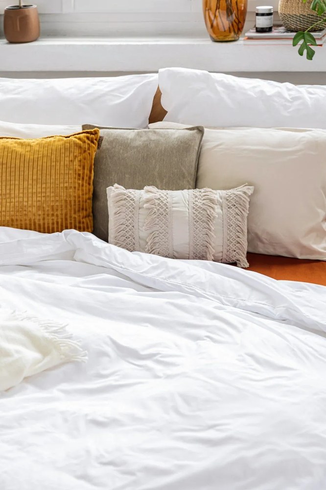 Krémovobiela deka s podielom bavlny Euromant Basics, 140 × 180 cm