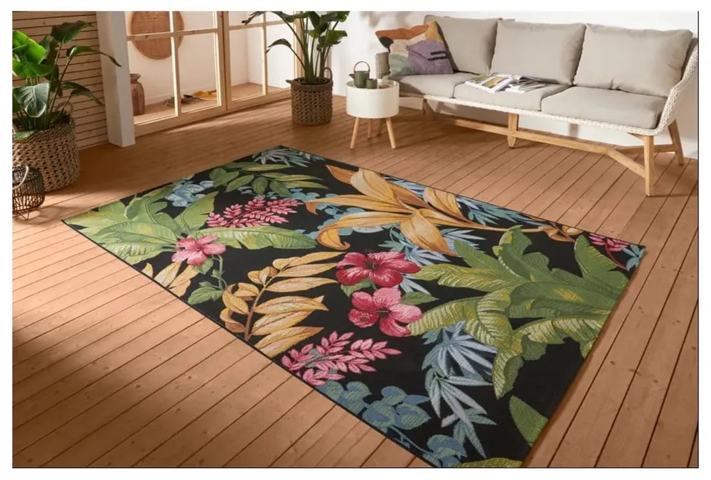 Čierny vonkajší koberec 160x235 cm Flair – Hanse Home
