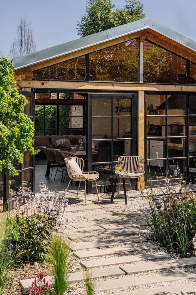 Biele/modré kameninové misky v súprave 3 ks 500 ml Linora – Bloomingville