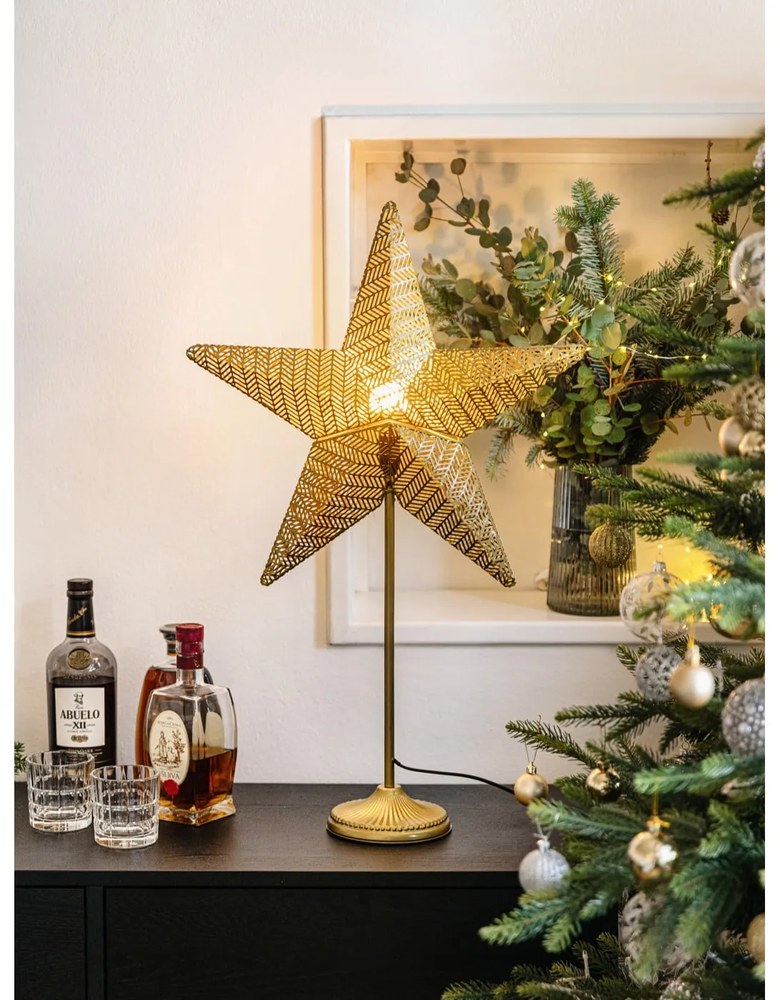 V zlatej farbe vianočná svetelná dekorácia ø 48 cm Rustic – Markslöjd