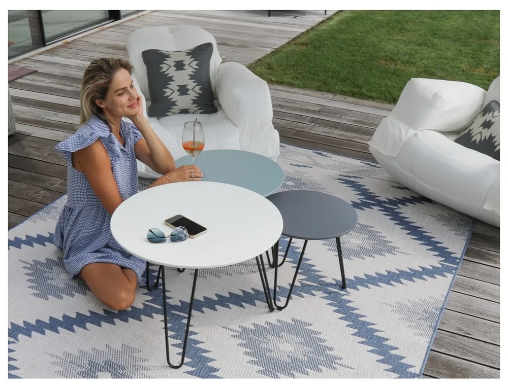 Biele rozkladacie kreslo vhodné do exteriéru Karup Design Design OUT™ Hippo White