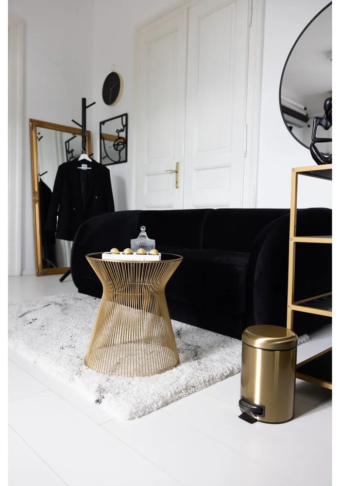 Okrúhly odkladací stolík so sklenenou doskou ø 40 cm Jolene – Kave Home