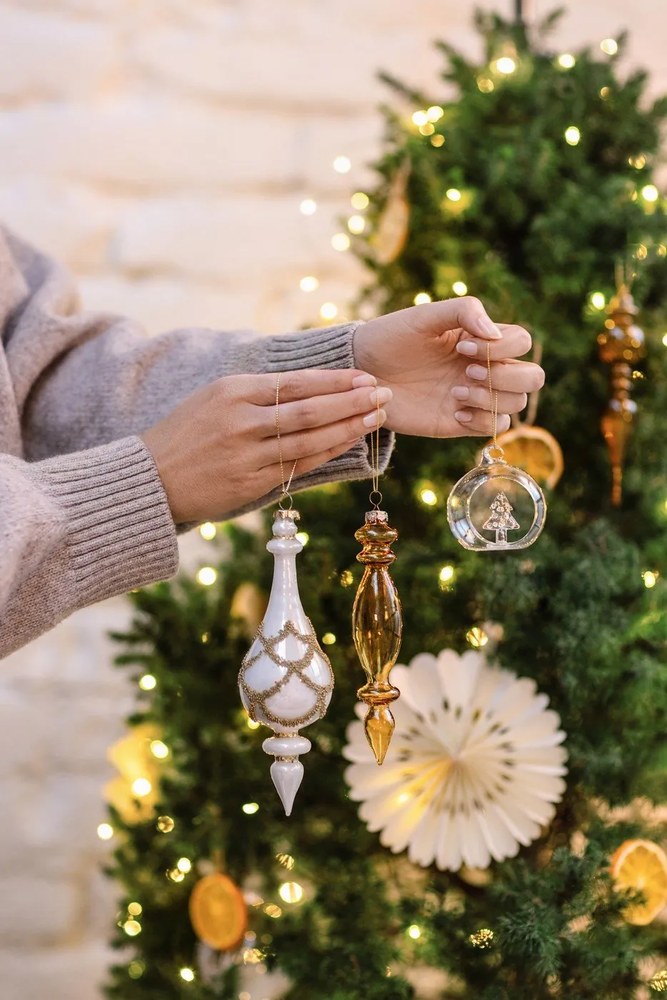 Sklenená vianočná ozdoba ø 6 cm Hisar – Bloomingville
